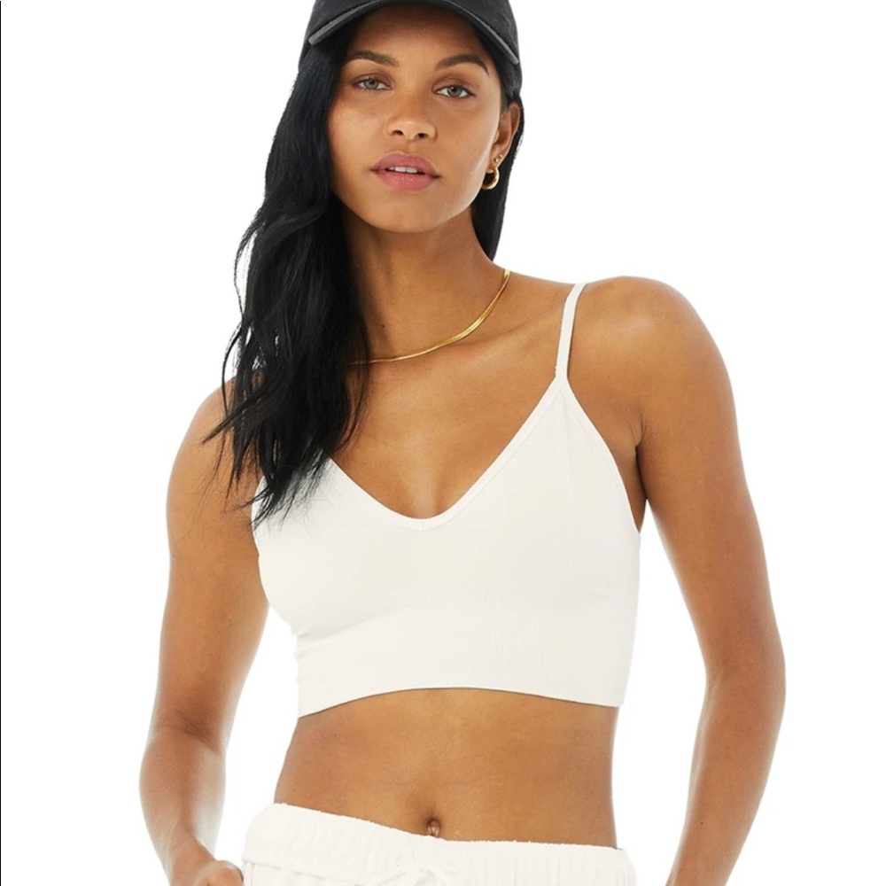 White Alo yoga bra size Small